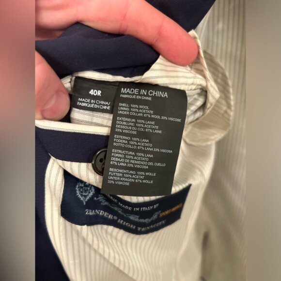 Club Monaco Loro Piana Zelander Fabric Blue Blazer Jacket - Picture 6 of 7